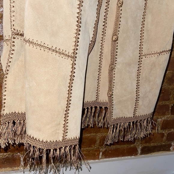 NWOT Dress Batn Boho Fringe leather Blend jacket - Picture 8 of 9